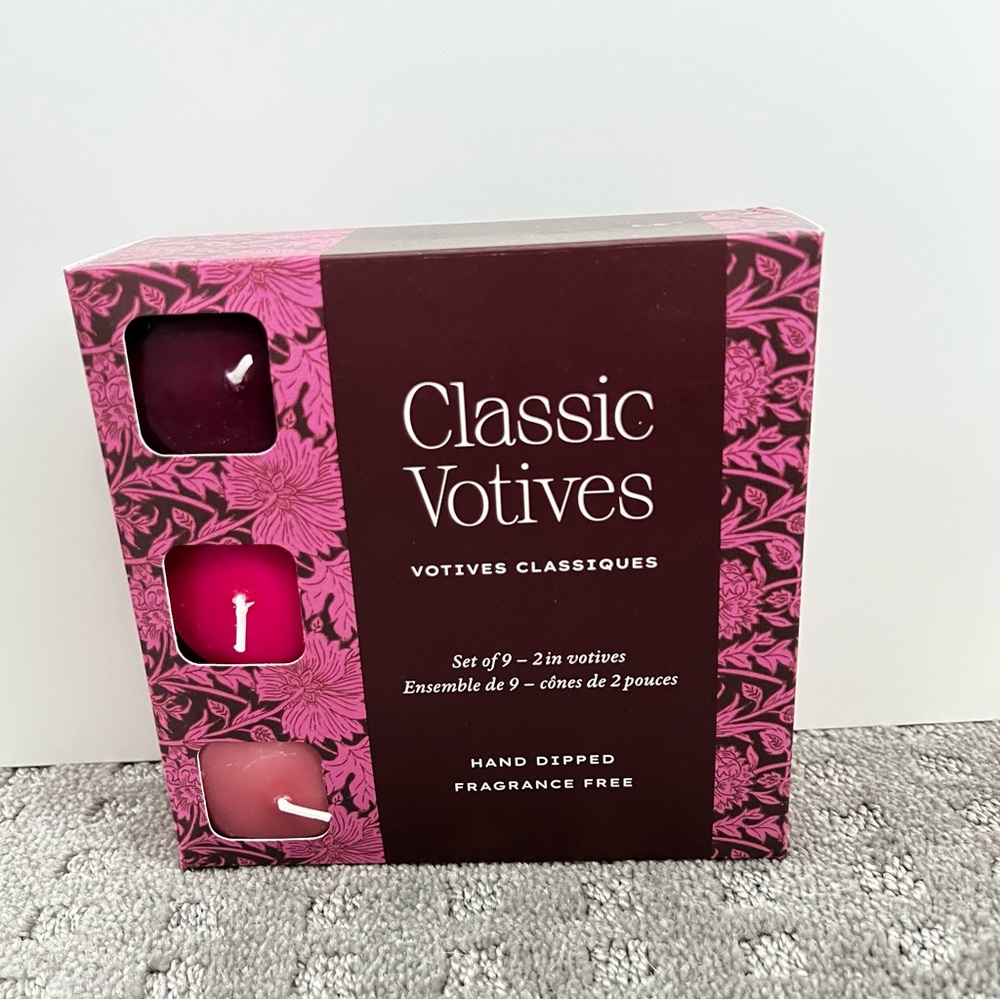 Anthropologie Classic Colorful Votive Candles (Set of 9) | NIB